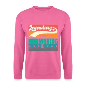 Légendaire depuis son emménagement en | Voisin de quartier - Sweat-shirt Unisexe - rose - Devant