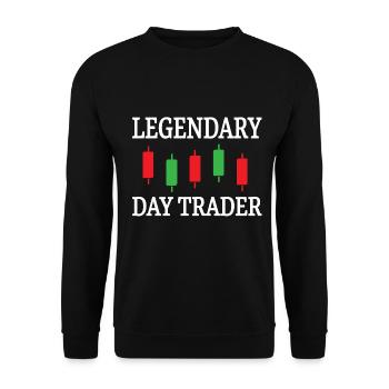 Options boursières légendaires de Day Trader - Sweat-shirt Unisexe - noir - Devant - Alina (178cm) & Michal (187cm)