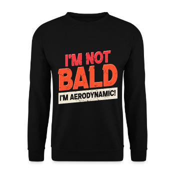 Je ne suis pas chauve je suis aérodynamique - Sweat-shirt Unisexe - noir - Devant - Alina (178cm) & Michal (187cm)