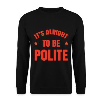 C’est bien d’être poli - Sweat-shirt Unisexe - noir - Devant - Alina (178cm) & Michal (187cm)