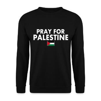 Pray for palestine - Unisex Pullover - Schwarz - Vorne - Alina (178cm) & Michal (187cm)