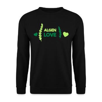 Algen Love - Unisex Pullover - Schwarz - Vorne - Alina (178cm) & Michal (187cm)