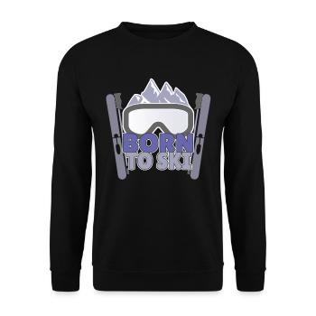Born To Ski - Sweat-shirt Unisexe - noir - Devant - Alina (178cm) & Michal (187cm)