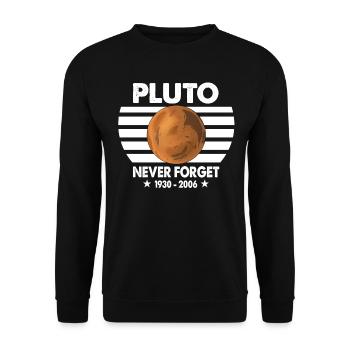 The Dwarf Planet In Solar System Never Forget 1930 - Unisex Sweatshirt - black - Front - Alina (178cm) & Michal (187cm)