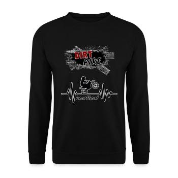 Dirt bike heartbeat - Sweat-shirt Unisexe - noir - Devant - Alina (178cm) & Michal (187cm)