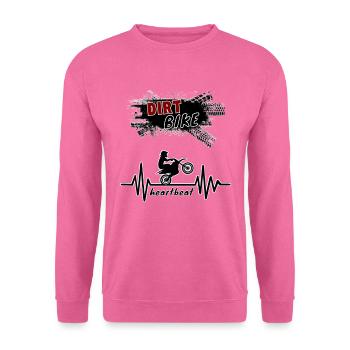 Dirt bike heartbeat - Unisex Pullover - Pink - Vorne