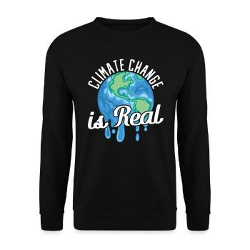 Le changement climatique de la Terre est un véritable changement climatique - Sweat-shirt Unisexe - noir - Devant - Alina (178cm) & Michal (187cm)