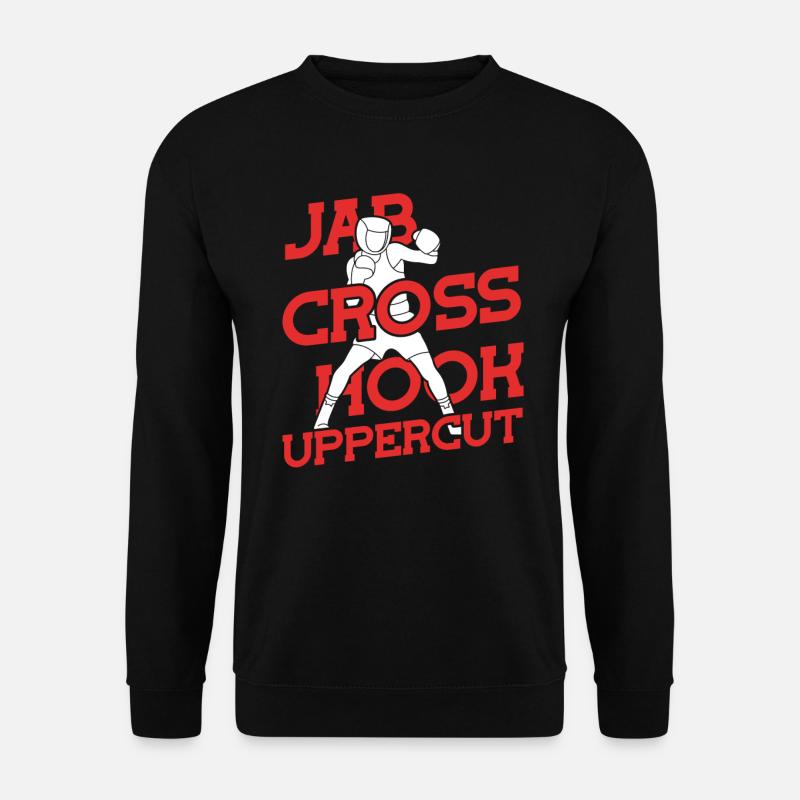Jab Cross Hook Uppercut Boxes - Unisex Sweatshirt - black