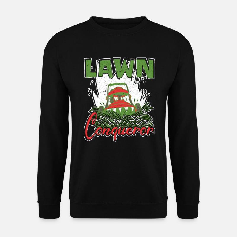 Rasenmäher Lawn Conqueror Rasenpflege - Unisex Pullover - Schwarz