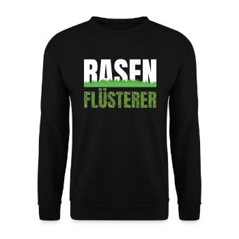 Rasenmäher Rasen Flüsterer Rasenpflege - Unisex Pullover - Schwarz - Vorne - Alina (178cm) & Michal (187cm)