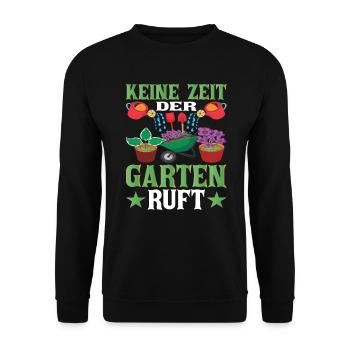 Gärtnerin Keine Zeit der Garten ruft Garten - Unisex Pullover - Schwarz - Vorne - Alina (178cm) & Michal (187cm)