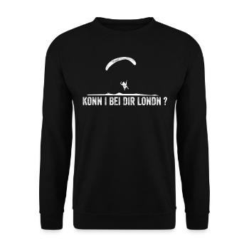 Konn i bei dir londn ? - Unisex Pullover - Schwarz - Vorne - Alina (178cm) & Michal (187cm)