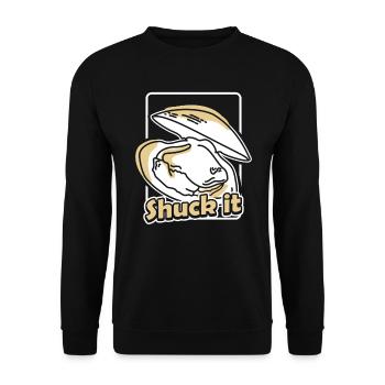 Écailler les huîtres - Sweat-shirt Unisexe - noir - Devant - Alina (178cm) & Michal (187cm)