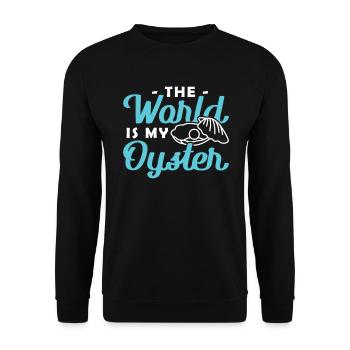 The World is My Oyster Oysters - Unisex Sweatshirt - black - Front - Alina (178cm) & Michal (187cm)