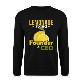 Lemonade Stand Founder and CEO Limonadenstand - Unisex Sweatshirt - black - Front - Alina (178cm) & Michal (187cm)