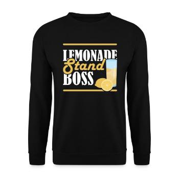 Lemonade Stand Boss Limonadenstand - Unisex Sweatshirt - black - Front - Alina (178cm) & Michal (187cm)