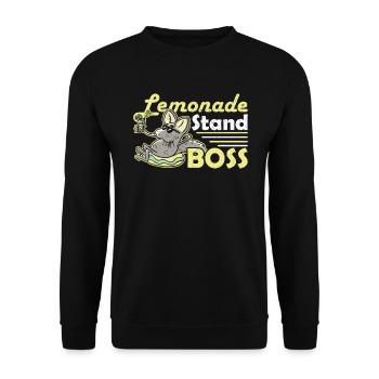 Lemonade Stand Boss Limonadenstand - Unisex Sweatshirt - black - Front - Alina (178cm) & Michal (187cm)