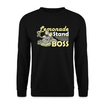 Lemonade Stand Boss Limonadenstand - Unisex Sweatshirt - black - Front - Alina (178cm) & Michal (187cm)