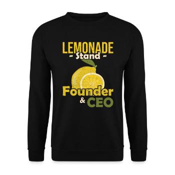 Lemonade Stand Founder and CEO Limonadenstand - Unisex Sweatshirt - black - Front - Alina (178cm) & Michal (187cm)