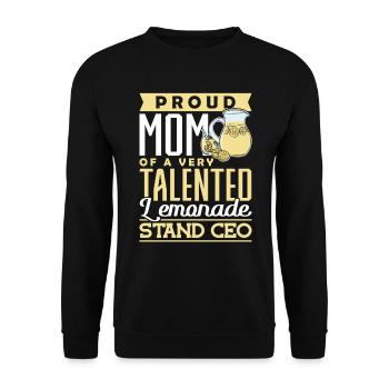 Proud Mom of a talented CEO lemonade stand - Unisex Sweatshirt - black - Front - Alina (178cm) & Michal (187cm)