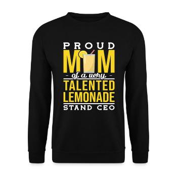 Proud Mom of a talented CEO lemonade stand - Unisex Sweatshirt - black - Front - Alina (178cm) & Michal (187cm)