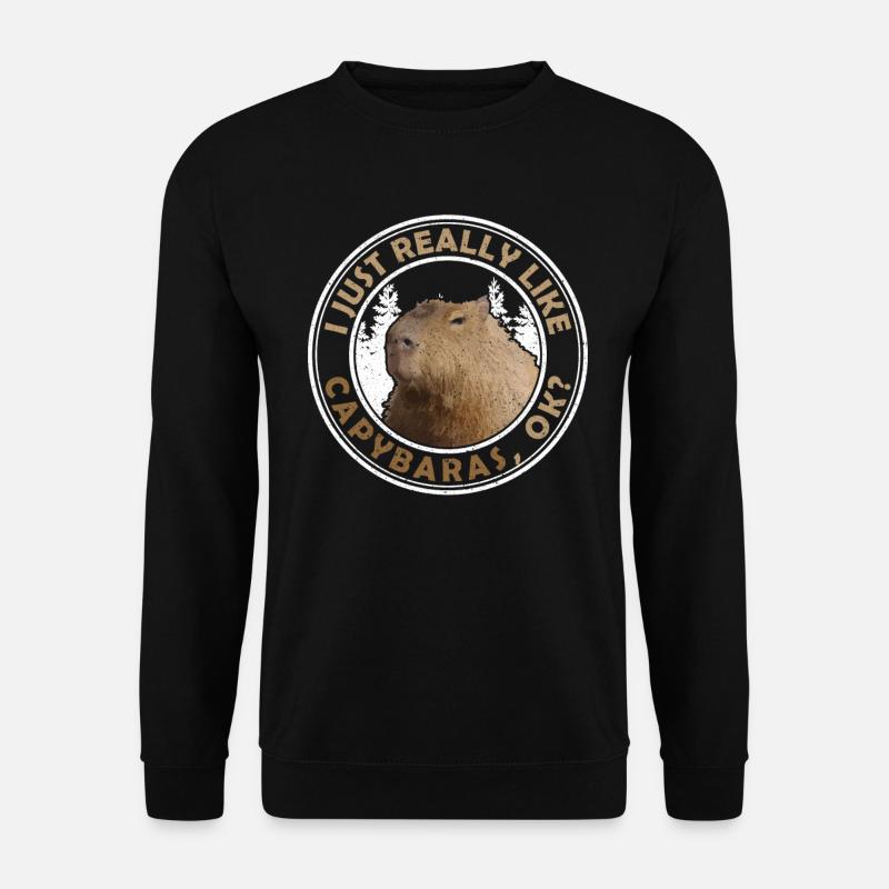 J’aime vraiment Capybaras OK? Capybara - Sweat-shirt Unisexe - noir