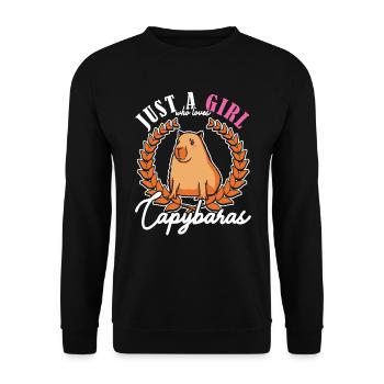 Juste une fille qui aime Capybaras capybara - Sweat-shirt Unisexe - noir - Devant - Alina (178cm) & Michal (187cm)