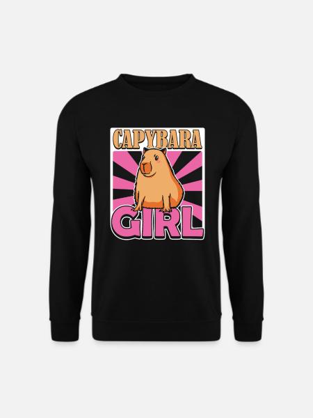 Capybara Fille Wasserschwein - Sweat-shirt Unisexe - noir