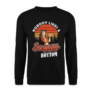 Cake Nobody Likes a Soggy Bottom Baking - Unisex Sweatshirt - black - Front - Alina (178cm) & Michal (187cm)