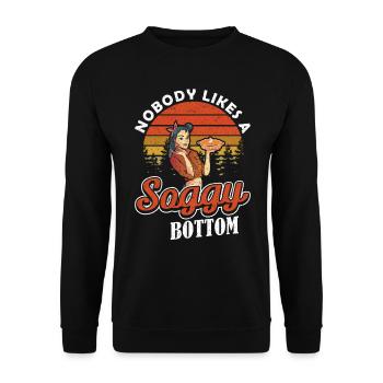 Cake Nobody Likes a Soggy Bottom Baking - Unisex Sweatshirt - black - Front - Alina (178cm) & Michal (187cm)
