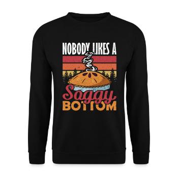 Cake Nobody Likes a Soggy Bottom Baking - Unisex Sweatshirt - black - Front - Alina (178cm) & Michal (187cm)