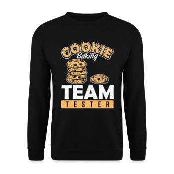 Cake Cookie Baking Team Tester Baking Baking - Unisex Sweatshirt - black - Front - Alina (178cm) & Michal (187cm)