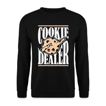 Cookie Dealer Baking - Unisex Sweatshirt - black - Front - Alina (178cm) & Michal (187cm)