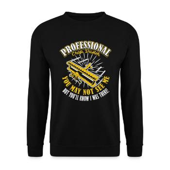 You not see Me You know I was there Sprayer - Unisex Sweatshirt - black - Front - Alina (178cm) & Michal (187cm)