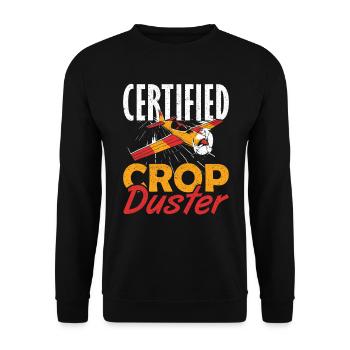 Certified Crop Duster Sprayer - Unisex Sweatshirt - black - Front - Alina (178cm) & Michal (187cm)