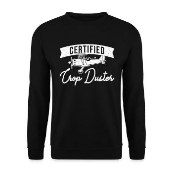 Certified Crop Duster Sprayer - Unisex Sweatshirt - black - Front - Alina (178cm) & Michal (187cm)