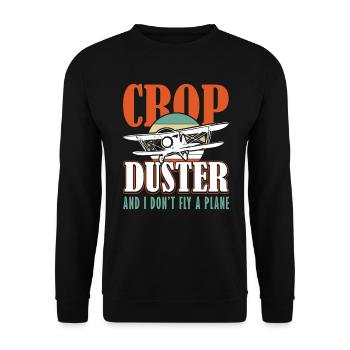 Crop Duster et moi ne pilotons pas un pulvérisateur d’avion - Sweat-shirt Unisexe - noir - Devant - Alina (178cm) & Michal (187cm)