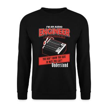 Audio Engineer Solve Problem Tontechniker - Unisex Pullover - Schwarz - Vorne - Alina (178cm) & Michal (187cm)