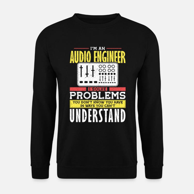 Audio Engineer Løs problem lydtekniker - Genser unisex - svart