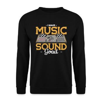 Sound Guy I make Music Sound Good Sound Ingénieur du son - Sweat-shirt Unisexe - noir - Devant - Alina (178cm) & Michal (187cm)