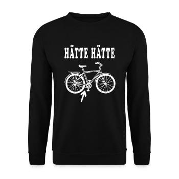 Hätte Hätte Fahrradkette Rad Fahrrad Radfahrer - Unisex Pullover - Schwarz - Vorne - Alina (178cm) & Michal (187cm)