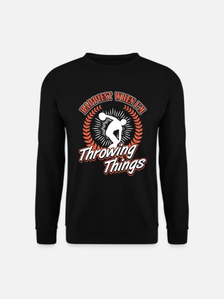 Diskus Happiest Throwing Things Diskuswerfer - Unisex Pullover - Schwarz