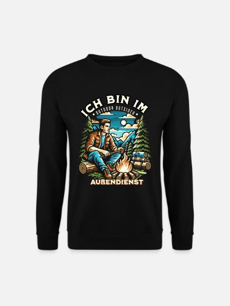 Ich bin im Außendienst Außendienstmitarbeiter - Unisex Pullover - Schwarz