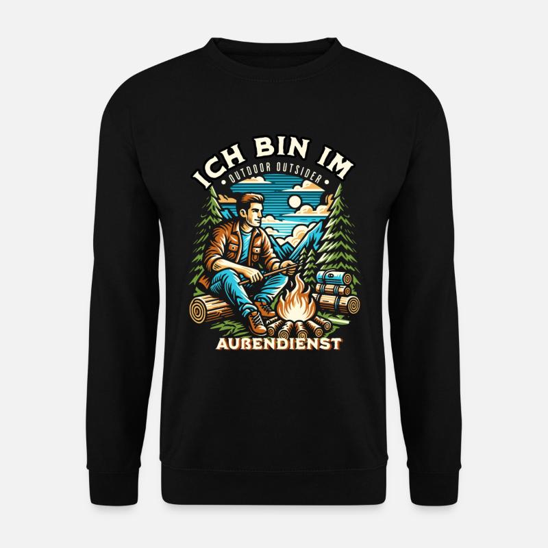 Ich bin im Außendienst Außendienstmitarbeiter - Unisex Pullover - Schwarz