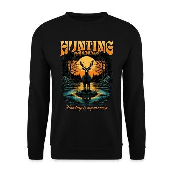 Les chasseurs ont beaucoup de temps pour chasser le cadeau de chasse - Sweat-shirt Unisexe - noir - Devant - Alina (178cm) & Michal (187cm)