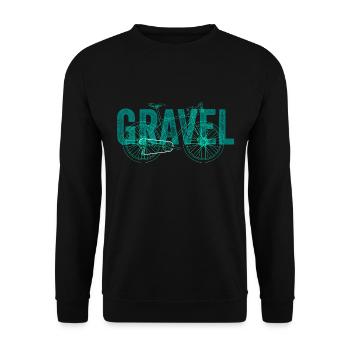 GRAVEL Vélo Gravelbike - Sweat-shirt Unisexe - noir - Devant - Alina (178cm) & Michal (187cm)