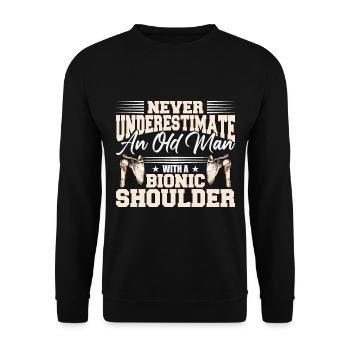 Remplacement de l’épaule bionique - Sweat-shirt Unisexe - noir - Devant - Alina (178cm) & Michal (187cm)