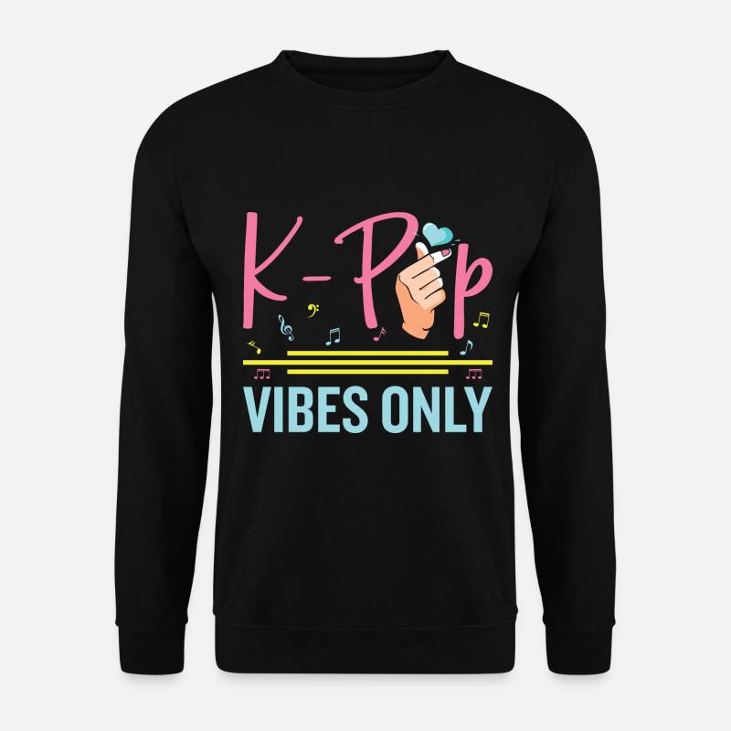 K-Pop Vibes | Herz-Hand-Symbol - Unisex Pullover - Schwarz