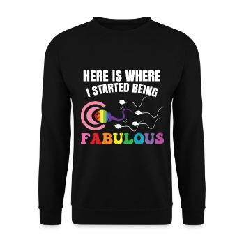 Lustiger LGBT Pride Monat Schwule Lesbe - Unisex Pullover - Schwarz - Vorne - Alina (178cm) & Michal (187cm)