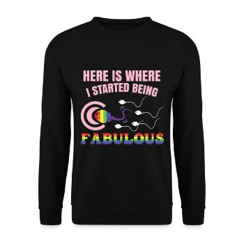 Drôle LGBT Gay Pride Rainbow Color Pride Mois de la fierté - Sweat-shirt Unisexe - noir - Devant - Alina (178cm) & Michal (187cm)